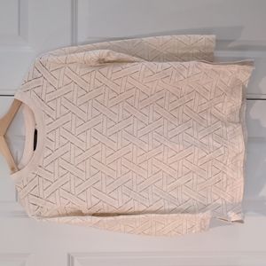 Banana Republic Open Weave Lace Long Sleeve Top